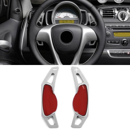 Paddle shifters Leve del cambio in alluminio per Smart ForFour 453 14-18, argento | race-shop.it