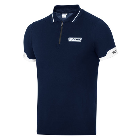 Magliette Polo da uomo SPARCO MY2024 (con zip), blu | race-shop.it