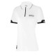 Magliette SPARCO polo zip MY2024 da donna - bianco | race-shop.it
