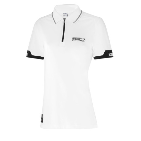 Magliette Polo da donna SPARCO MY2024 (con zip), bianco | race-shop.it