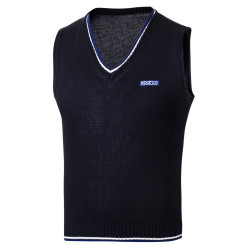 SPARCO gilet di cotone lavorato a maglia - blu
