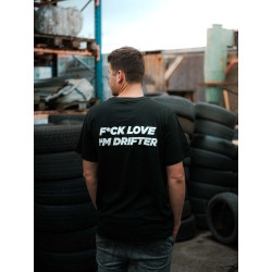 T-shirt FURTBOKEM F*CK LOVE, nero