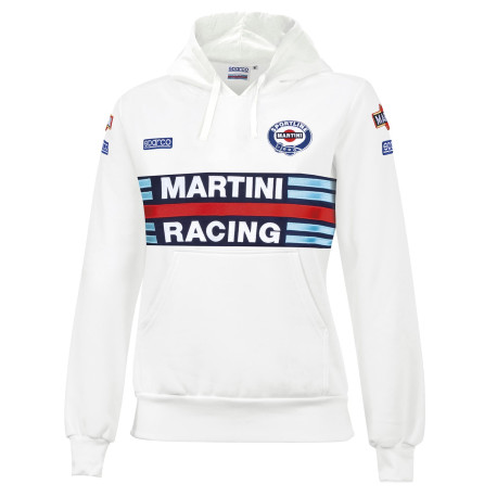 Felpe con cappuccio e giacche Sparco MARTINI RACING felpa da donna, bianco | race-shop.it