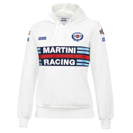 Felpe con cappuccio e giacche Sparco MARTINI RACING lady`s hoodie, white | race-shop.it