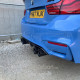 With one outlet Terminali di scarico in carbonio BMW M2/M3/M4/M5 F10/F80/F82/F83/F87 (4pcs, black) | race-shop.it