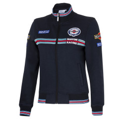 Sparco MARTINI RACING felpa da donna con zip intera, blu marino