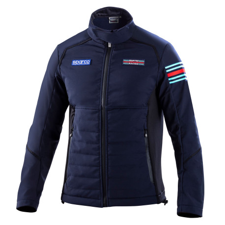 Felpe con cappuccio e giacche SPARCO MARTINI RACING SOFT SHELL, blu marino | race-shop.it