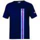 Magliette Sparco MARTINI RACING Strisce bianche T-shirt da uomo - blu marino | race-shop.it