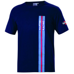 T-shirt SPARCO MARTINI RACING Stripes, blu navy