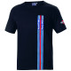 T-shirt SPARCO MARTINI RACING Stripes, nero