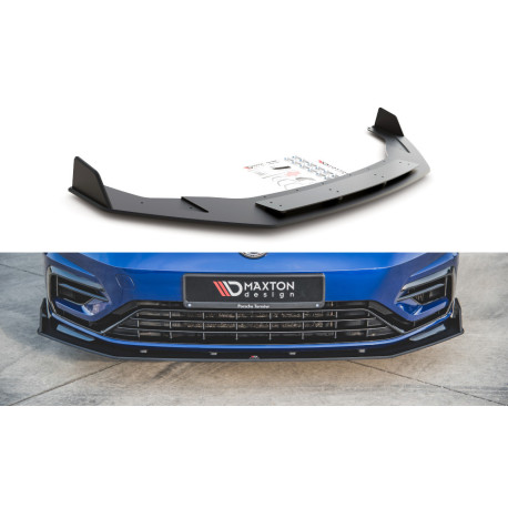 Body kit e accessori visivi MAXTON DESIGN splitter anteriore per VW Golf 7 R / R-Line Facelift, nero, V2 | race-shop.it