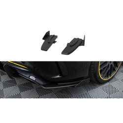 MAXTON DESIGN splitter laterali posteriori per Mercedes-AMG CLA 45 C117 Facelift, nero-rosso + alette lucide