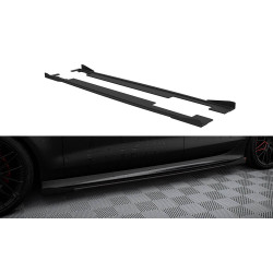 Diffusori Minigonne Audi A7 S-Line C7 (Alette nero/rosso lucido)