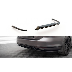 MAXTON DESIGN splitter posteriore centrale per Volkswagen Passat R-Line B8 (con barre verticali), nero lucido