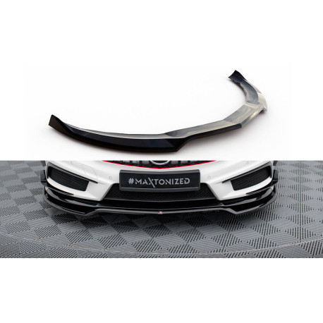 Body kit e accessori visivi MAXTON DESIGN splitter anteriore per Mercedes-Benz A45 AMG W176, nero lucido, V4 | race-shop.it