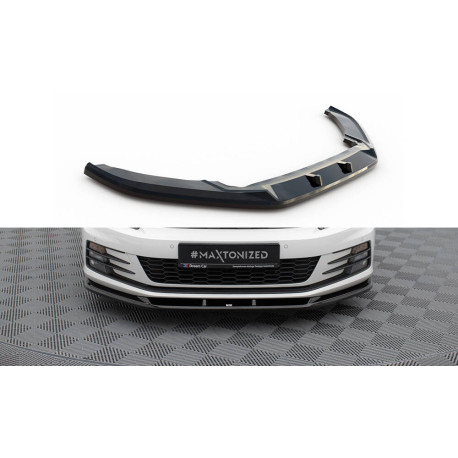 Body kit e accessori visivi MAXTON DESIGN splitter anteriore per Volkswagen Scirocco Mk3 Facelift, nero lucido, V1 | race-shop.it