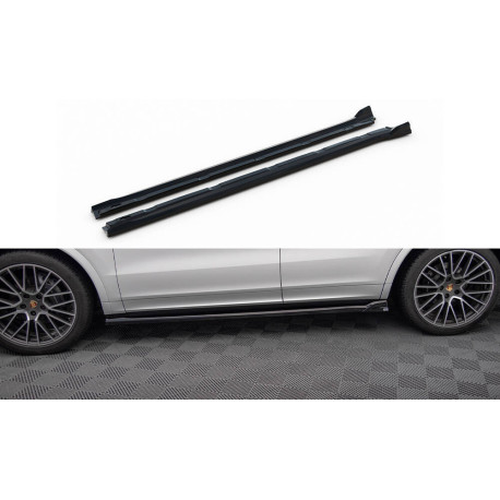 Body kit e accessori visivi MAXTON DESIGN diffusori minigonne per Porsche Cayenne Coupe Mk3, nero lucido | race-shop.it