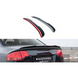 MAXTON DESIGN estensione spoiler per Audi RS4 Sedan B7, nero lucido