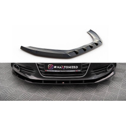 MAXTON DESIGN splitter anteriore per Audi A6 C7, nero lucido, V3
