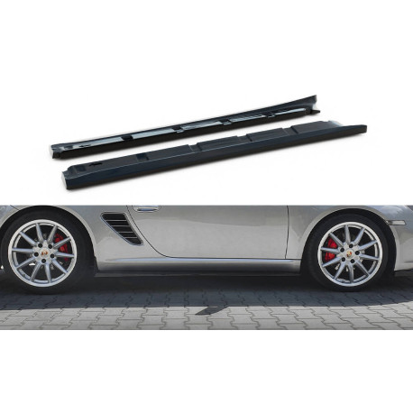 Body kit e accessori visivi MAXTON DESIGN diffusori minigonne per Porsche Boxster 987, nero lucido | race-shop.it