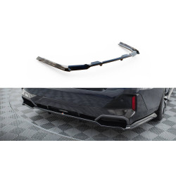 MAXTON DESIGN splitter posteriore centrale per BMW 5 M-Pack G60 (con barre verticali), nero lucido, V1
