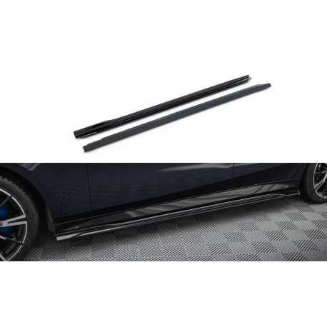 Body kit e accessori visivi MAXTON DESIGN diffusori minigonne per BMW 5 M-Pack G60, nero lucido, V1 | race-shop.it
