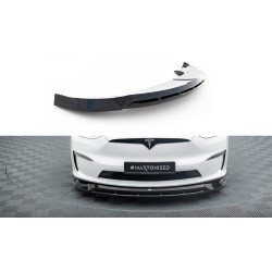 MAXTON DESIGN splitter anteriore per Tesla Model X Mk1 Facelift, nero lucido, V1