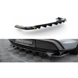 Splitter posteriore centrale (con strisce verticali) Porsche Taycan / Taycan 4 / Taycan 4S / Taycan GTS Mk1