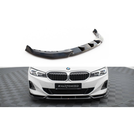 Body kit e accessori visivi MAXTON DESIGN splitter anteriore per BMW 3 Sedan / Touring G20 / G21 Facelift, nero lucido | race-shop.it