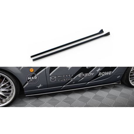 Body kit e accessori visivi MAXTON DESIGN diffusori minigonne per Mazda MX5 NC (Mk3), nero lucido | race-shop.it