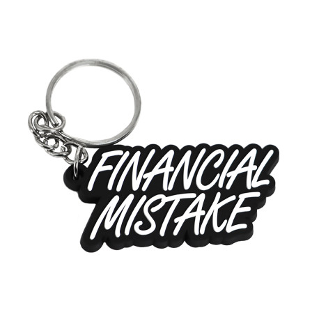 Portachiavi PVC rubber keychain "Financial Mistake" | race-shop.it