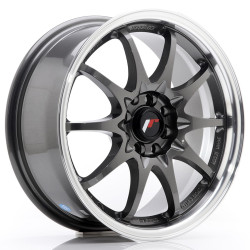 Japan Racing JR5 16x7 ET30 5x100/114,3 Gun Metal con bordo lavorato