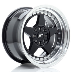 Japan Racing JR6 16x9 ET20 4x100/108 Nero lucido con bordo lavorato