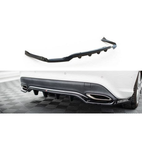 Body kit e accessori visivi Central Rear Splitter (with vertical bars) Mercedes-Benz CLA C117 Facelift | race-shop.it