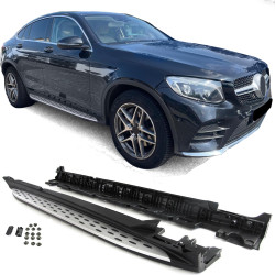 Pedane in alluminio per la protezione dei fianchi stile OE con ABE !!! per Mercedes GLC Coupe C253 16-22