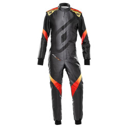 FIA tuta da gara per bambini OMP KS-X ART, nero/giallo/rosso