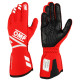 Guanti da gara OMP ONE EVO FX con omologazione FIA (cuciture esterne), rosso