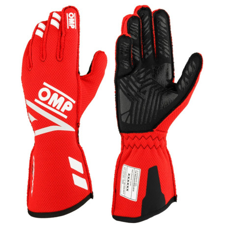 Guanti Guanti da gara omologati FIA OMP ONE EVO FX (cuciture esterne), rosso | race-shop.it