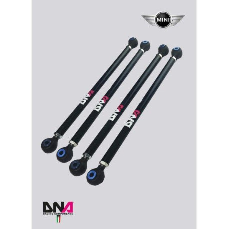 Bracci regolabili DNA RACING rear adjustable camber & toe suspension tie rods kit for MINI R55-R56-R57 COOPER INCL. (DAL 2007 AL 2013) | race-shop.it