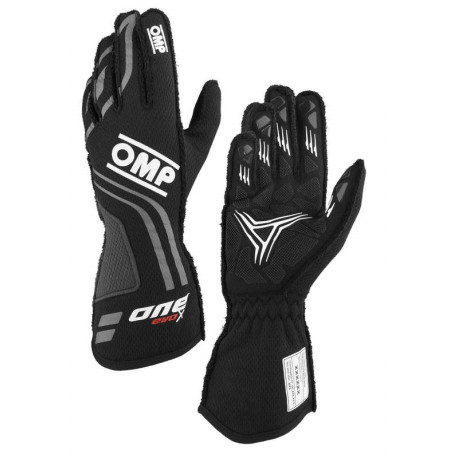 Guanti Guanti da gara omologati FIA OMP ONE EVO X (cuciture esterne), nero | race-shop.it