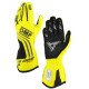 Guanti da gara omologati FIA OMP ONE EVO X (cuciture esterne), giallo fluo