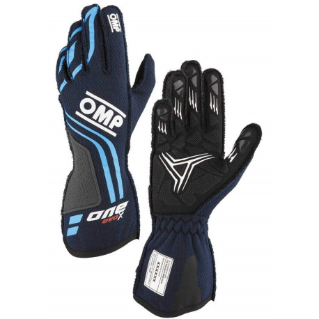 Guanti Guanti da gara OMP ONE EVO X my2024 con omologazione FIA (cuciture esterne) blu navy | race-shop.it