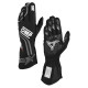 Guanti da karting omologati FIA OMP KS-X (cuciture esterne), nero