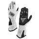 Guanti da corsa OMP KS-X con omologazione FIA, bianco