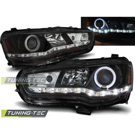 Fari MITSUBISHI LANCER 8 08-16 DAYLIGHT NERO | race-shop.it