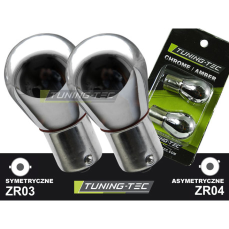 Lampadine e luci allo xeno LAMPADINE INDICATORI DI DIREZIONE CHROME SIMMETRICHE, PY21W, BA15S | race-shop.it