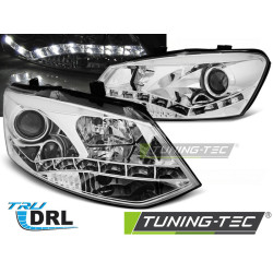 FARI TRUE DRL CROMO per VW POLO 6R 09-03.14