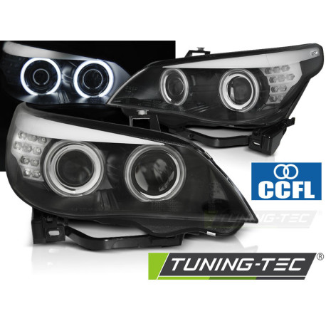 Fari FARI ANGEL EYES CCFL NERO LED INDICATORE per BMW E60/E61 03-07 | race-shop.it