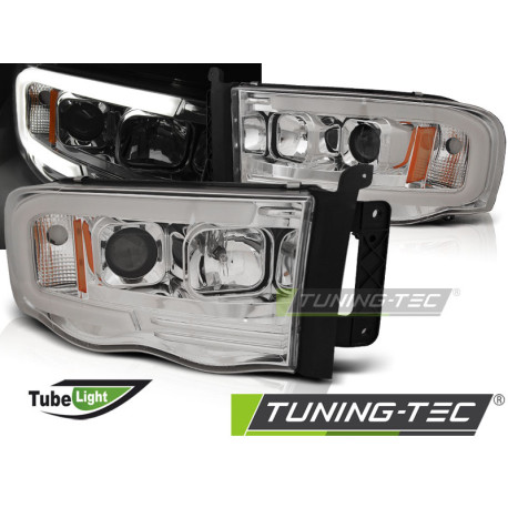 Fari DODGE RAM 02-06 LUCE AL NEON CROMO | race-shop.it