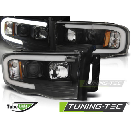 Fari DODGE RAM 02-06 LUCE AL NEON NERO | race-shop.it